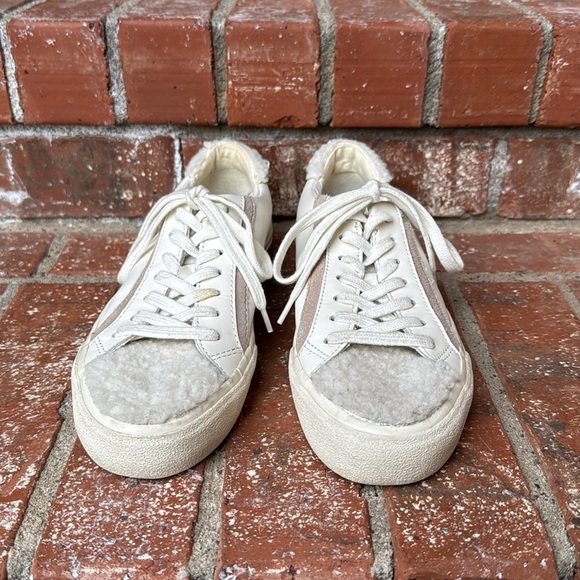 Madewell Sherpa Edition Sidewalk Low-Top Sneakers in Leather Women's Size 7 - Picture 2 of 7